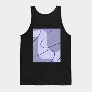 Light Blue and Gray Geometric Art Shapes and Lines Tank Top